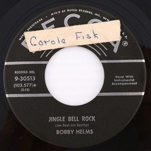 Bobby Helms Jingle Bell Rock/Captain Santa Claus 1957 45 rpm Single Vinyl Record